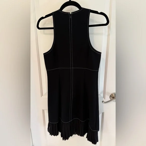 Cinq à Sept Cathy Sleeveless Crepe Minidress with Pleating - Sz 2 - Picture 5 of 6